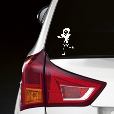Sticker Ado fille joggeuse famille zoustick Ref: 1062