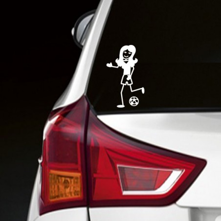 Sticker maman footballeuse famille zoustick Ref: 1136