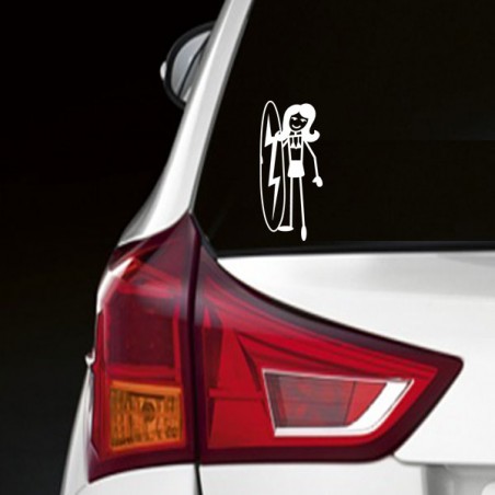 Sticker maman surfeuse famille zoustick Ref: 1148